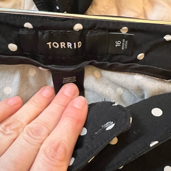 Torrid High Waist Black and White Polka Dot Shorts - Picture 6 of 6